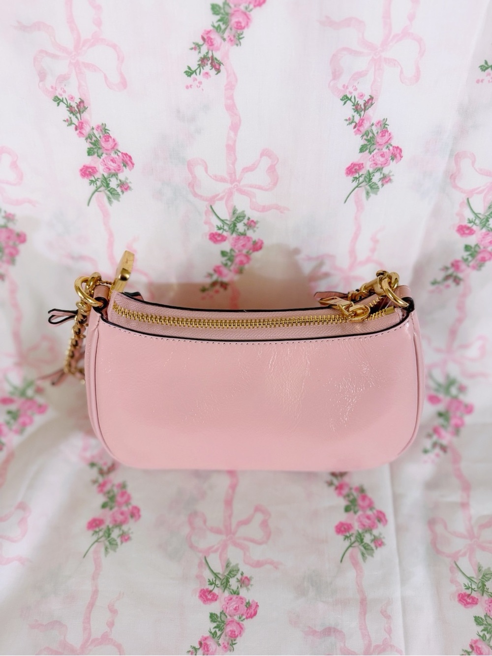 Coach Teri Mini Crossbody Bag With Bows in Soft Pink - Picture 6 of 8